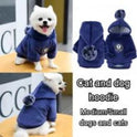 Pet Dog Cat Clothes Fleece Hooded Hairball Coat Jacket Winter Kitty Small Medium Dogs Cats Cool Pajamas Chihuahua