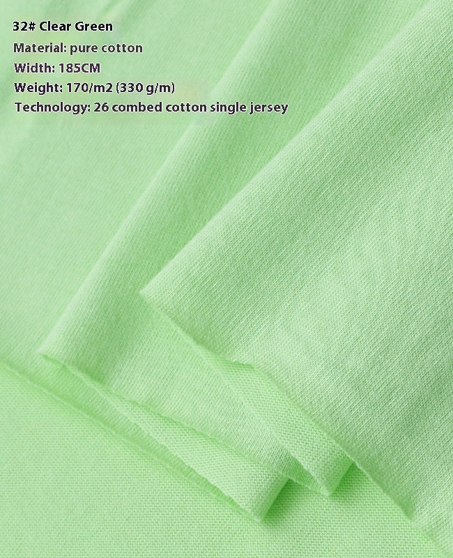 Summer Xinjiang Cotton Knitted Plain Cloth Doll Clothes Short-sleeved T-shirt Thin Jersey Spring Flower Bed Cover