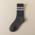 Men's Mid-calf Length Sports Stockings Autumn And Winter Fleece-lined Terry Cotton Socks