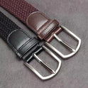 Men's Casual Stretch Woven Leather Belt