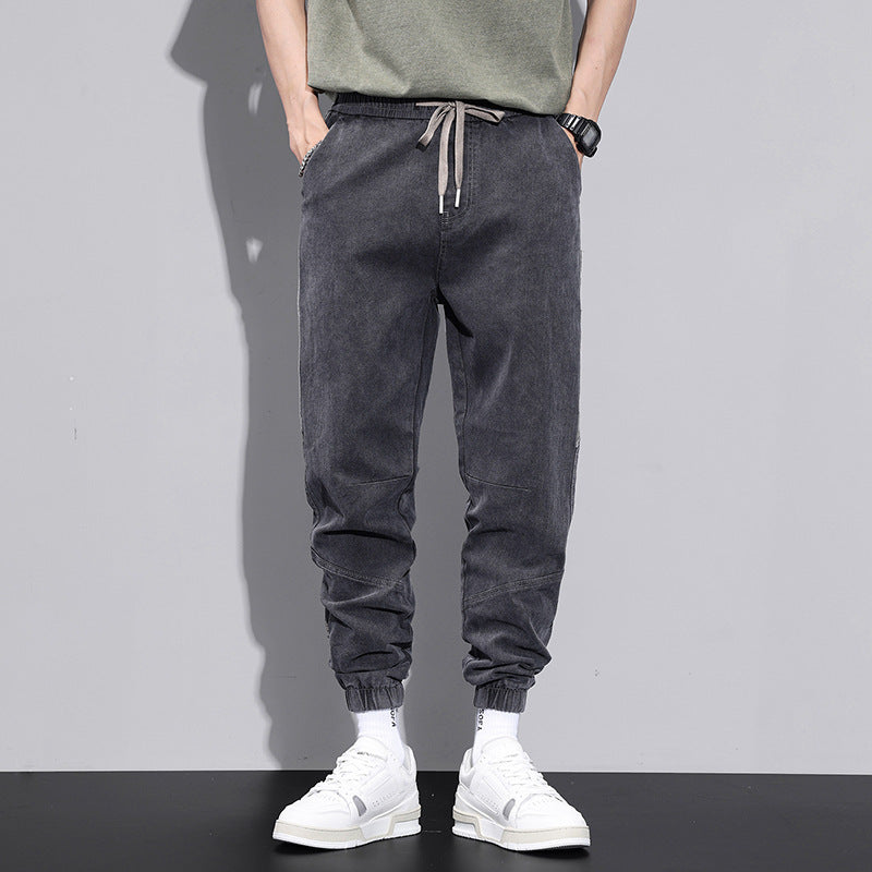 Men's Spring Fashion Brand Loose Tappered Jeans Fashion Stretch