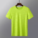 Outdoor Quick-drying Men's Round Neck Stretch Ice Silk Breathable Short Sleeves