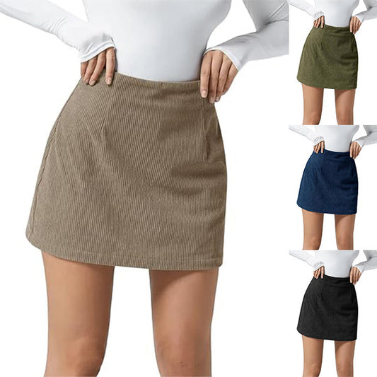 Casual High Waist A- Line Autumn Tight Skirt