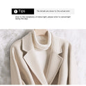 Autumn And Winter Creamy-white Temperament Slim-fit Woolen Coat Women