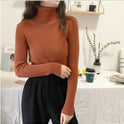 All-match Solid Color Slim Slimming Turtleneck High-neck Warm Long-