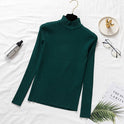 Slim Fit Half-high Collar Long Sleeves Bottoming Shirt Pure Color All-matching Sweater