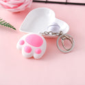 Cute Claw Series Bell Key Soft Rubber Car Pendant Female