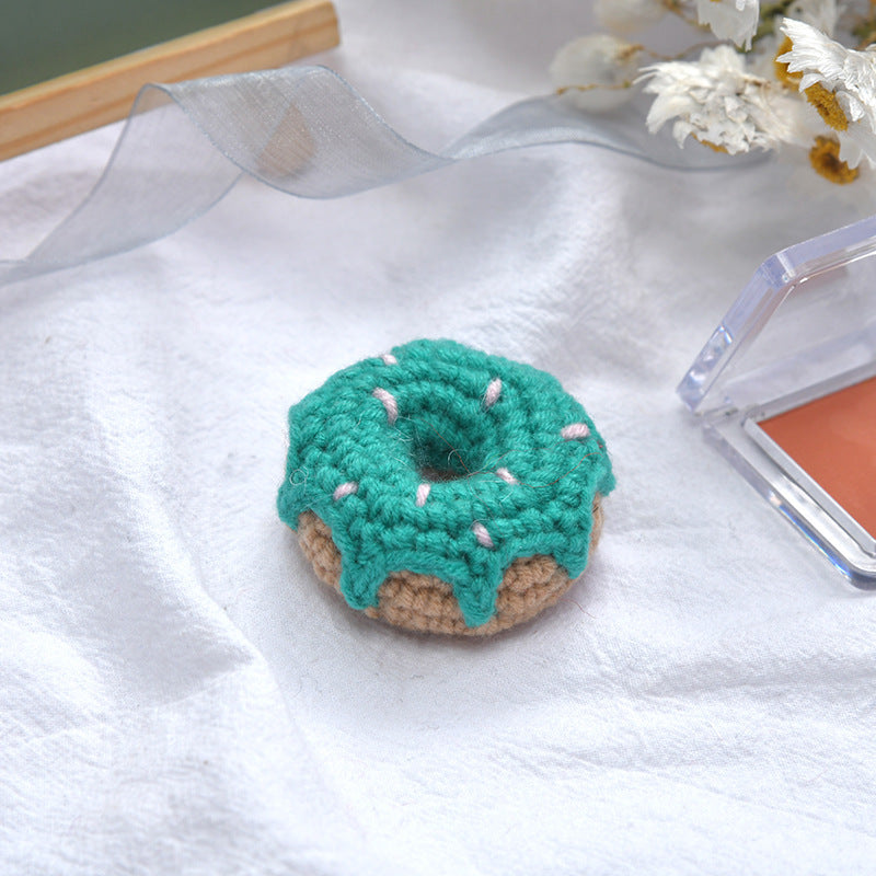 Japanese New Woolen Knitting Donuts Girl Hair Accessories Scarf Diy Decoration Accessories