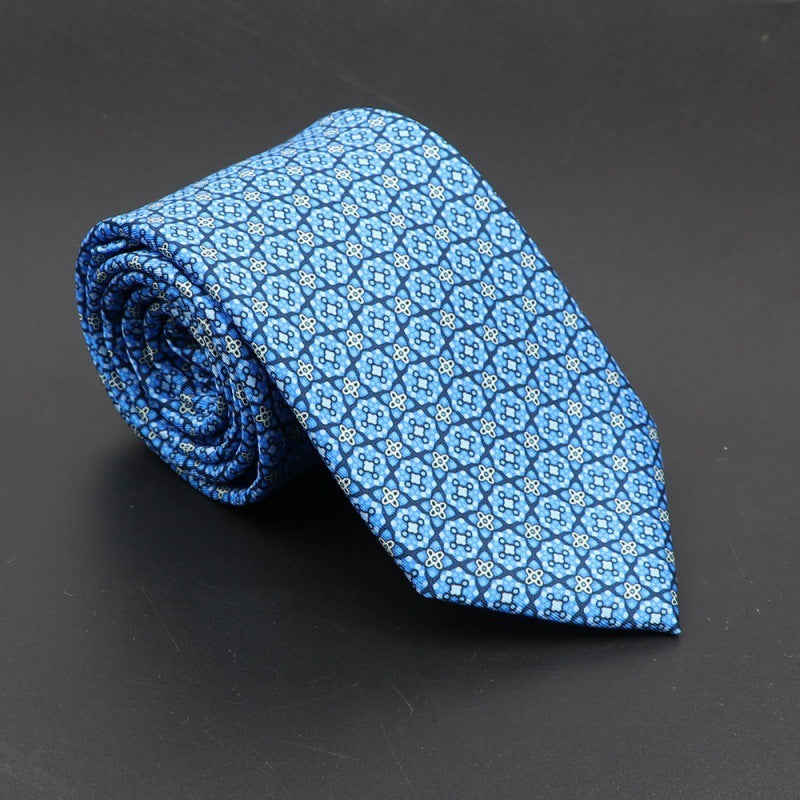 Super Soft Bohemian Silk Ties Men's Fashion 75mm Necktie