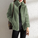 Sweater Elegant Cardigan Zipper Fleece Top