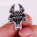 Nordic Retro Wolf Head Badge Brooch