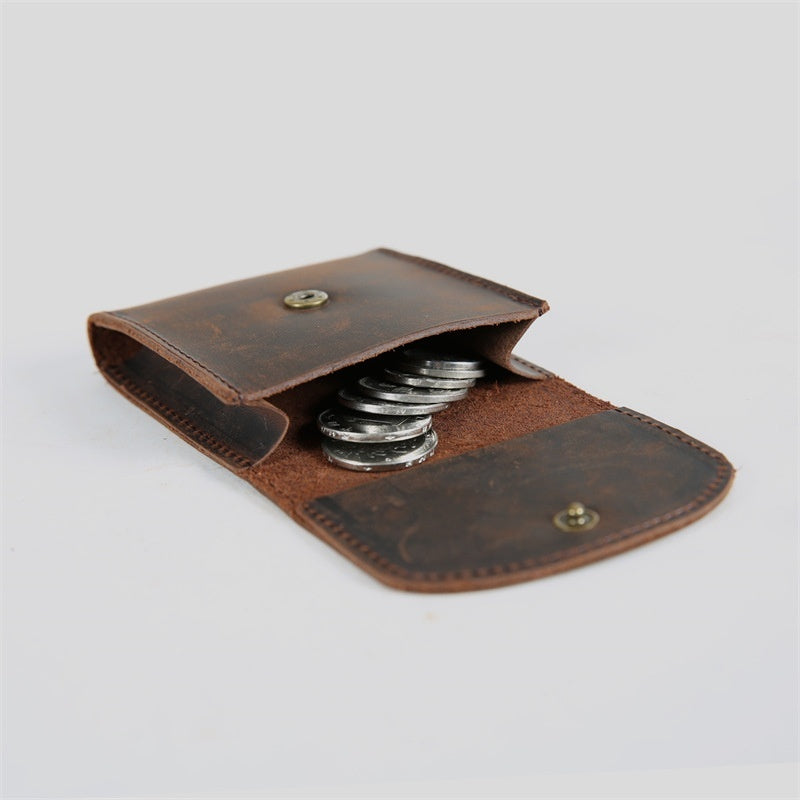 Retro Simple Cowhide Coin Change Mini Wallet