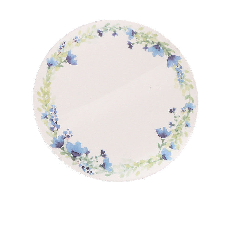 Creative Ceramic 8 Inch Round Plate Flat Plate Tray Wreath Fruit Plate