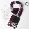 Stylish And Versatile Men's Plaid Warm Scarf