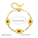 Fashion Retro Gold-plated Stainless Steel Oval Geometry