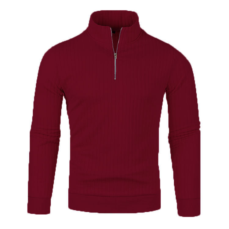 Men's Half-high Collar Zipper Sweater