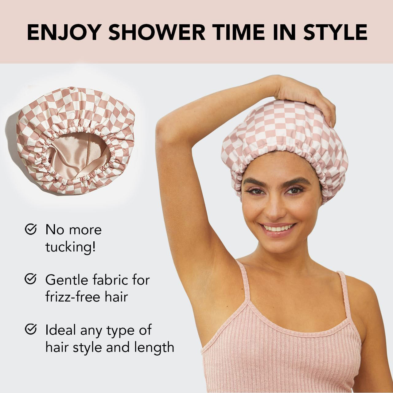 Women's Fashion Nursing Double-layer Shower Cap