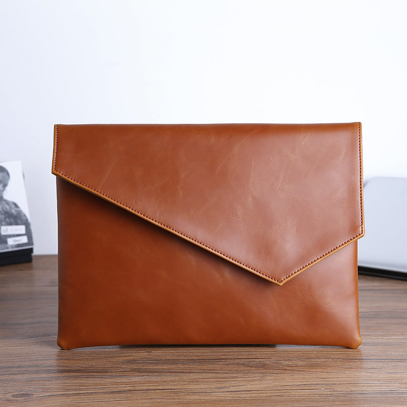 Leather Upgraded Men's Style Business Casual Fashion Hand-held Envelope File Bag