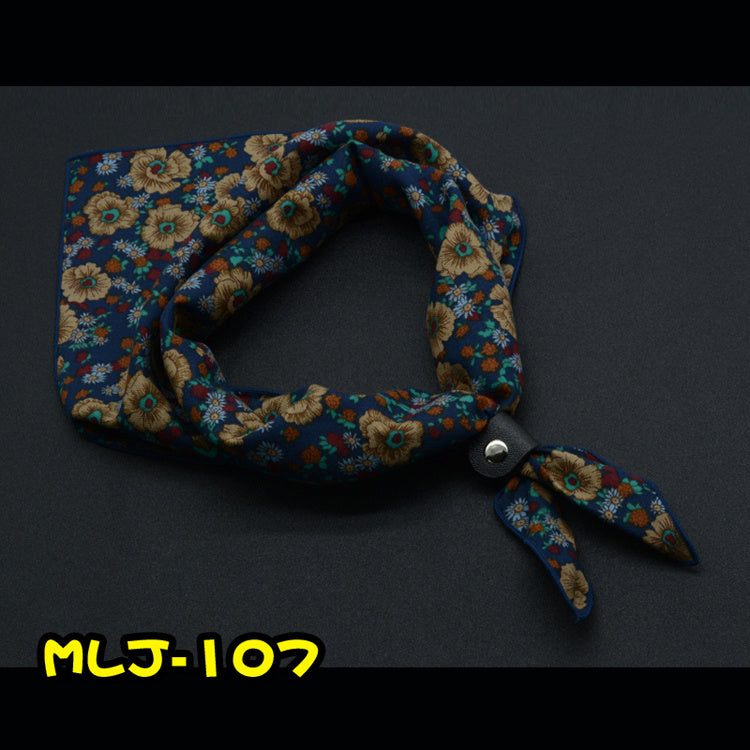 Floral British Retro Fashion Suit Scarf