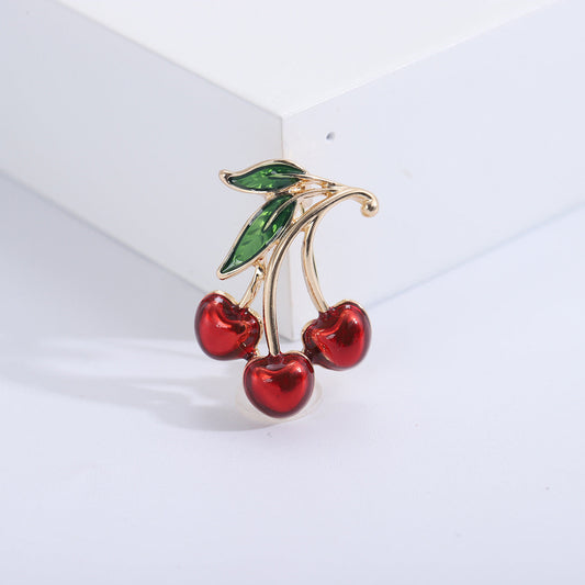 Clothing Accessories Clothing Brooch Red Dripping Cherry