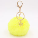 Christmas Snowflake Plush Key Chain Alloy Bag Pendant