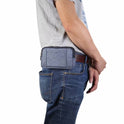 Business Solid Color Universal Horizontal Denim Waist Bag