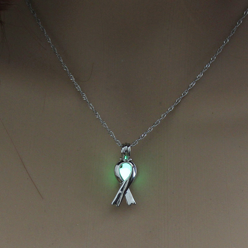 Glow-in-the-dark scarf, hollowed-out diy necklace