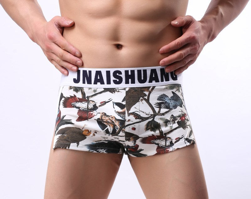 Men's Cotton Arrow Pants Men's Trendy Printed Arrow Pants Sexy Loose Boxer Briefs