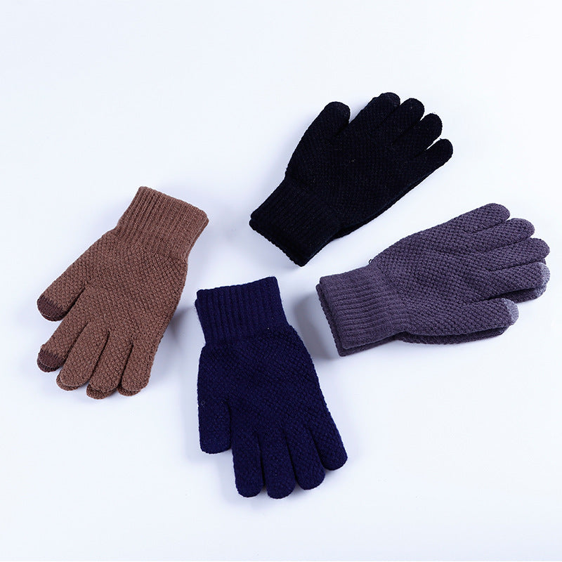 Men's Outdoor Warm Split Finger Touch Screen Gloves