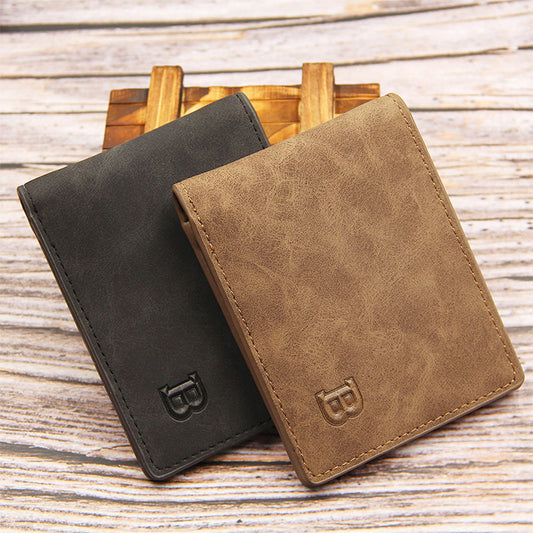 New Fashion Men's Short Vintage Frosted Wallet