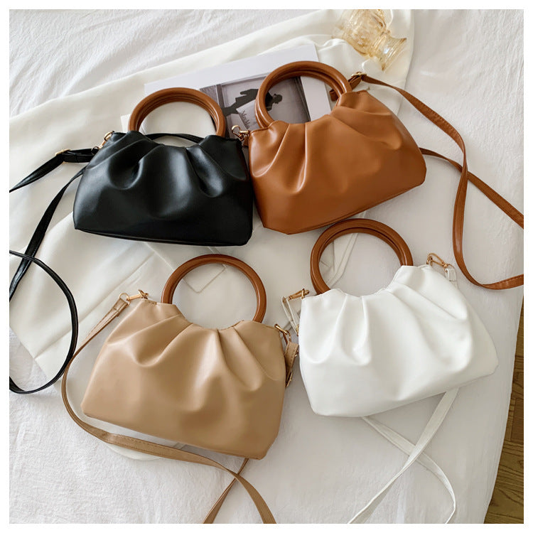 Cloud Bag Female Crossbody Fashion Pleated Small Bag