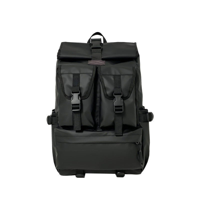 Fashion Black Backpack Men's Travel Large Capacity