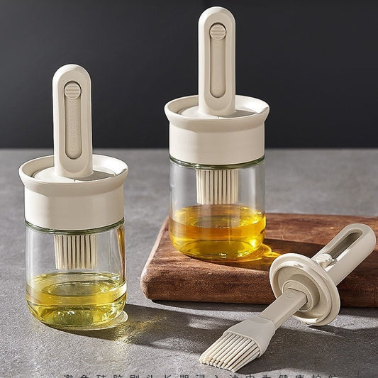 Kitchen High-temperature Resistant Silicone Oil Brush Bottle Integrated