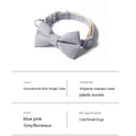 Pet Collar Houndstooth Bow Collar