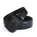 Leather Belt Men's Business Print Automatic Buckle