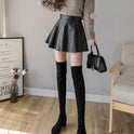 PU Leather Skirt High Waist Slimming Skirt