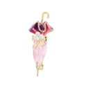 Creative Umbrella Enamel Zircon Clothing Pin Accessories