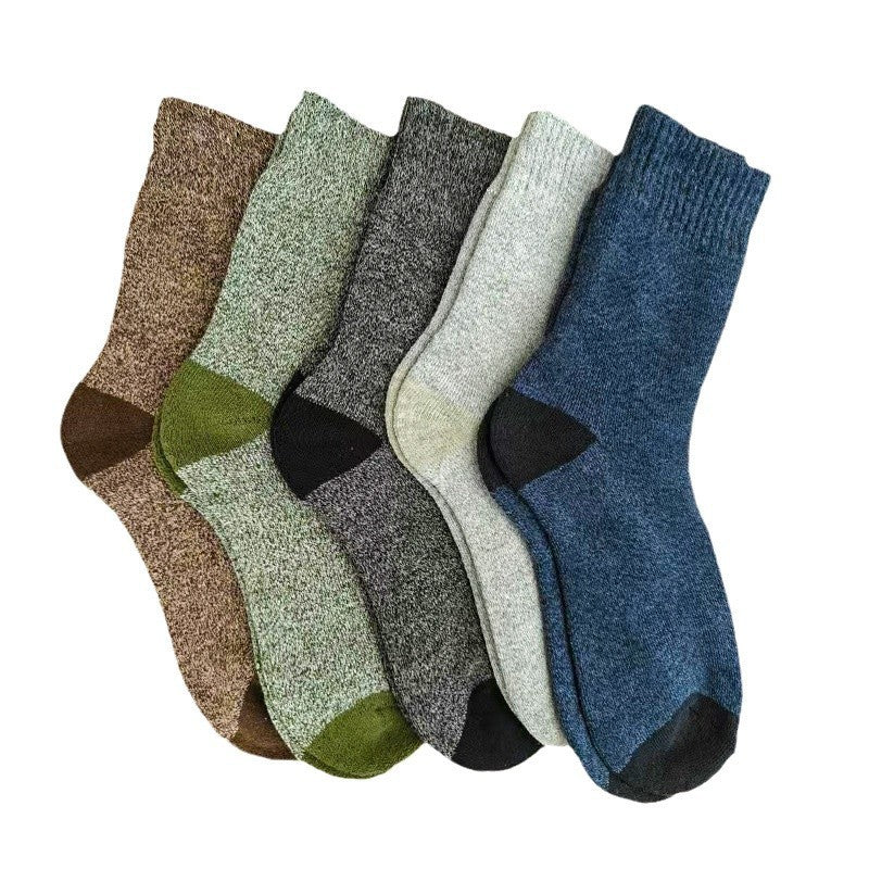 Socks Men's Winter Fleece-lined Thickened