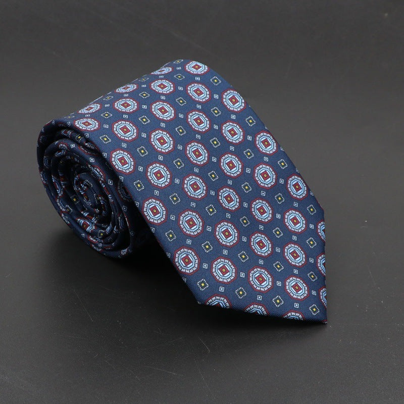 Super Soft Bohemian Silk Ties Men's Fashion 75mm Necktie