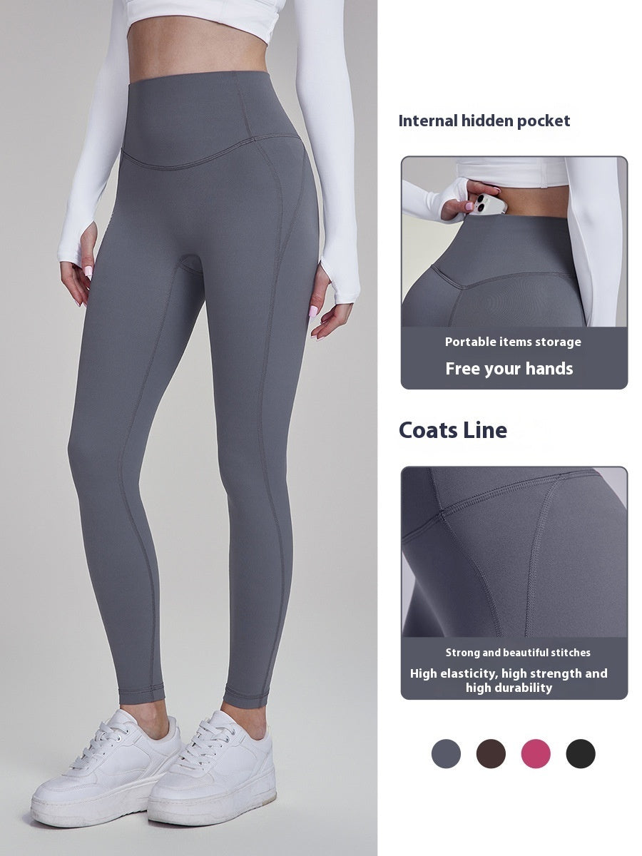 Reflective Printed Sports Leggings With Pockets