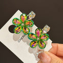 Fantasy Crystal Flowers Exquisite Side Barrettes