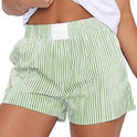 Fashion Loose Comfortable Striped Shorts With Pockets For Women