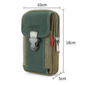 Men's 6.5 Inch Multifunctional Vertical Canvas Mobile Phone Waist Bag