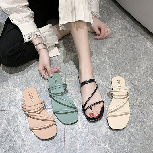 Summer New Women's Fashion Sandals Casual Flat