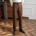 Spring And Autumn Men's High Waist Straight Retro Easy Matching Casual Suit Pants