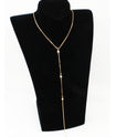 Minimal Diamond Embellished Back Chain Necklace