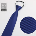 Black Men's Tie Striped Blue Business Tie Lazy Zip Tie In Stock Wholesale Pull Peels