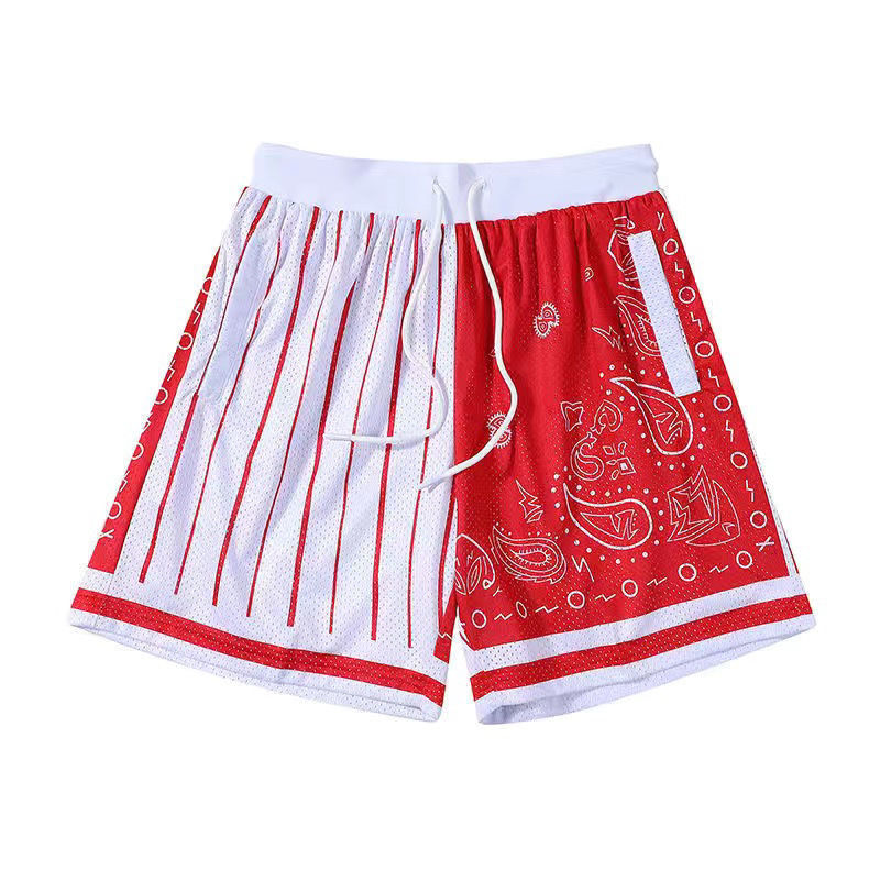 Quarter Straight Shorts With Double Mesh Quarter Fitness Pants