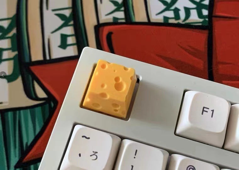 Cute Personality Resin Cheese Key Cap