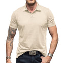 Men's Solid Color Short-sleeved Polo Shirt Top